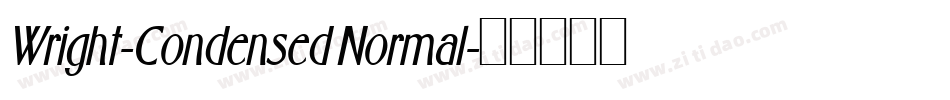 Wright-Condensed Normal字体转换